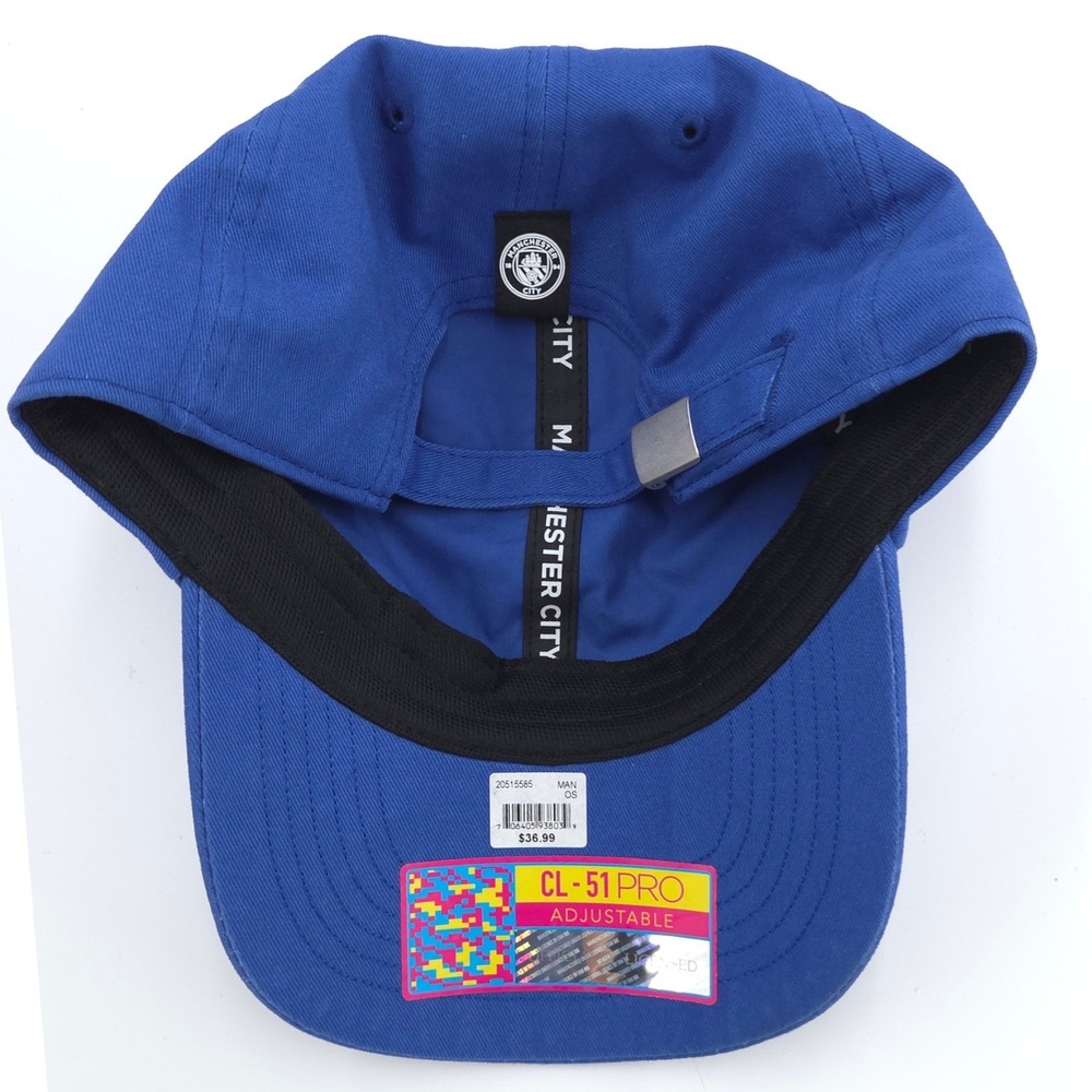Manchester City FC Hat Blue Adjustable Soccer Dad Cap Cotton OSFM Fan Ink NEW - Picture 6 of 10